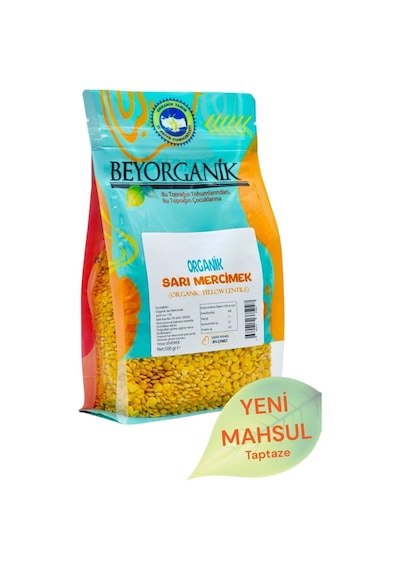 Beyorganik Organik Sarı Mercimek 500 G