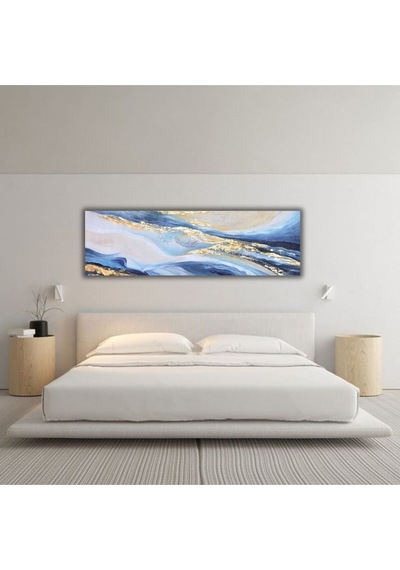 Yağlı Boya Tablo %100 El Yapımı 165x65 CM Yatak Oda Soyut