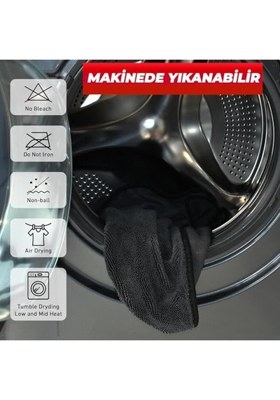 Wonkey - Profesyonel Oto Yıkama Kurulama Havlusu, Ekstra Emici Araba Yıkama Bezi, Lüks Araç Kurutma Havlusu 50x70 Cm Açık Indigo