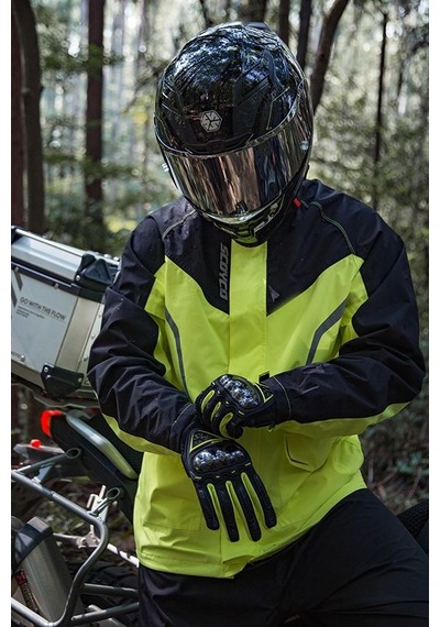 Scoyco Rc10 Neon Motosiklet Ve Bisiklet Yağmurluğu Alt Üst Takım Oxford Kumaş Yağmurluk Yeşil