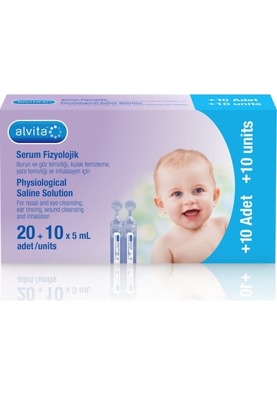 Alvita Serum Fizyolojik 30 Flakon (20+10X5Ml) 3 Kutu