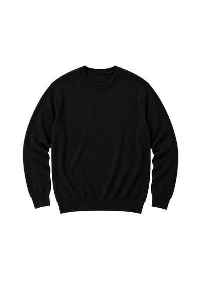 Battalmoda Erkek Büyük Beden Siyah Bisiklet Yaka Pamuklu Kazak 3xl-4xl-5xl-6xl