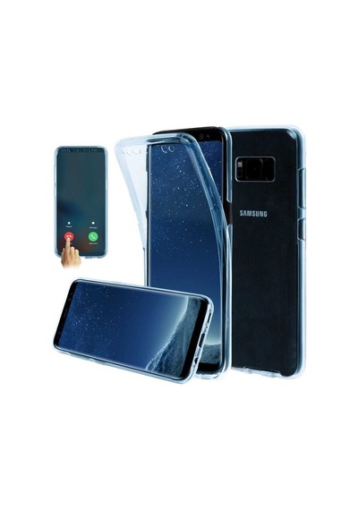 Galaxy S8 Plus Kılıf 360 Tam Koruma Şeffaf Silikon Renksiz
