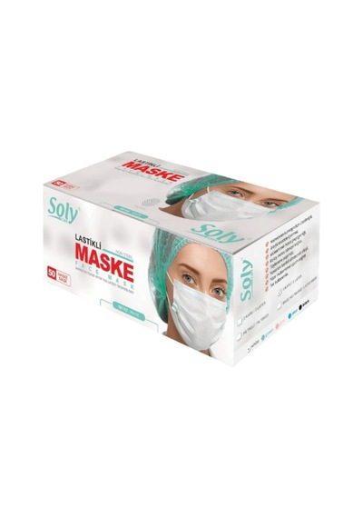 3 Katlı Burun Telli Tam Ultrasonik Cerrahi Maske 50 Adet