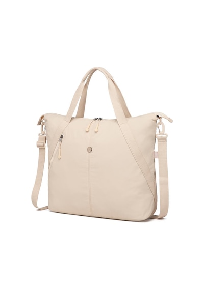 Smart Bags Mikro Poly Kumaş Büyük Boy Kadın Omuz Çantası 3335 Bej