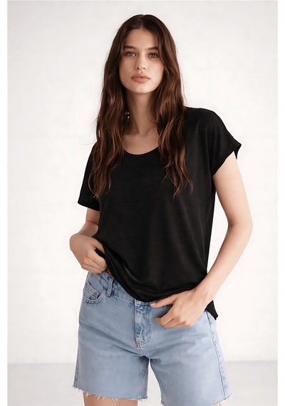 Fashion Friends Kadın Simli Bluz 26y0202k1 Siyah