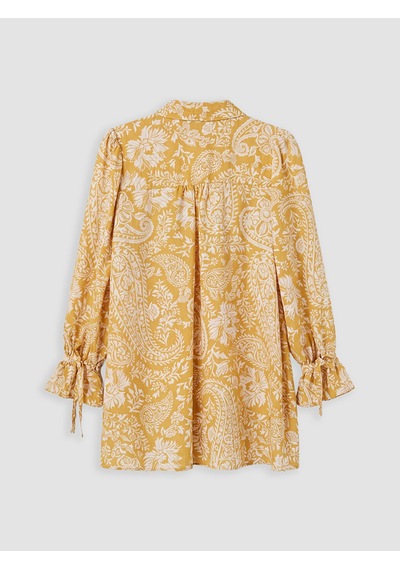 Lcw Everyday Bej Desenli Oversize Kadın Gömlek Tunik