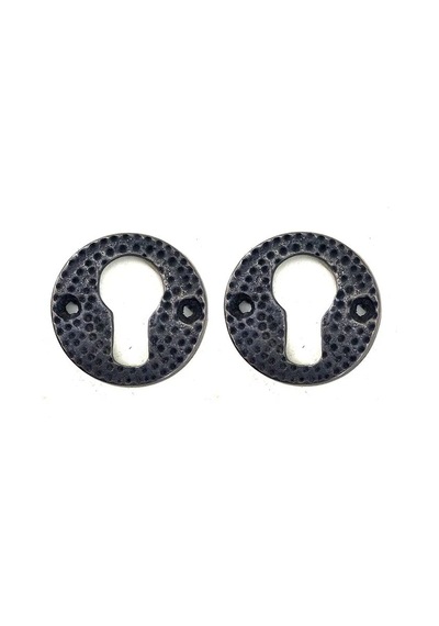 Antika Tarz Dekoratif Pirinç Oda Kilit Rozeti - 49mm, Oksit 49 Mm