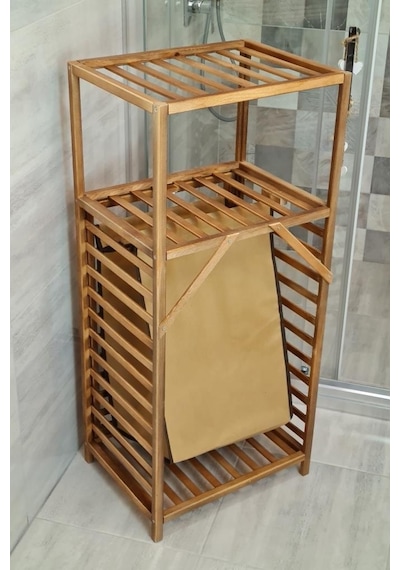 Digithome Ceviz Rengi Ahşap Kirli Sepetli Banyo Düzenleyici Raf Cvz01 Ceviz Digithome Ceviz Rengi Ahşap Kirli Sepetli Banyo Düzenleyici Raf Cvz01 Ceviz