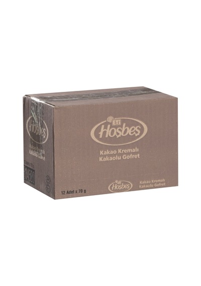 Eti Hoşbeş Gofret 12x70 G Kakao - İncecik Gofret, Nefis Kreması 3'li Ekonomik Paket - 3 Adet Tarı