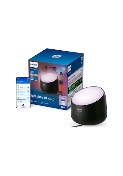 Philips Smart Lighting Squire Lite Akıllı Masa Lambası - Siyah - Google Home, Alexa, Homekit Ve Matter Uyumlu Çok Renkli