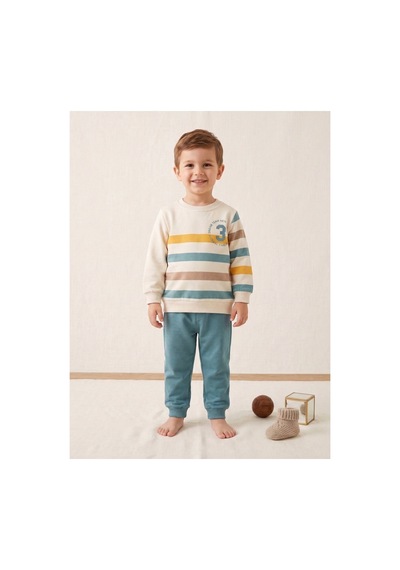 Deniva Kids Erkek Bebek & Çocuk Çizgili Sweatshirt Beli Lastikli Eşofman Altı Pamuklu 2'li Alt Üst Takım Yeşil Deniva Kids Erkek Bebek & Çocuk Çizgili Sweatshirt Beli Lastikli Eşofman Altı Pamuklu 2'li Alt Üst Takım Yeşil