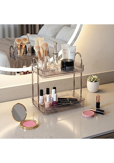 Banyo Düzenleyici Organizer Banyo Rafı Duman Gri Çok Renkli