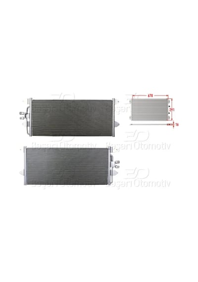 Vw T4 2.0 2.4d 2.5 1990-2003 Klima Radyatörü 678x291x16 701820413d Wisco