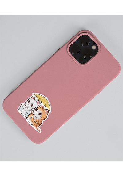 -mat Kağıt-sevimli Kedi Etiketleri -kawai Cat -2 Li - Sevimli Sticker -telefon Süslemeleri Kedi Çıkartmaları Mor