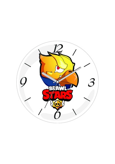 En Çok Satılan Brawl Stars Crow Çap 30cm Sessiz Akar Bombeli Gerçek Cam Duvar Saati Çok Renkli