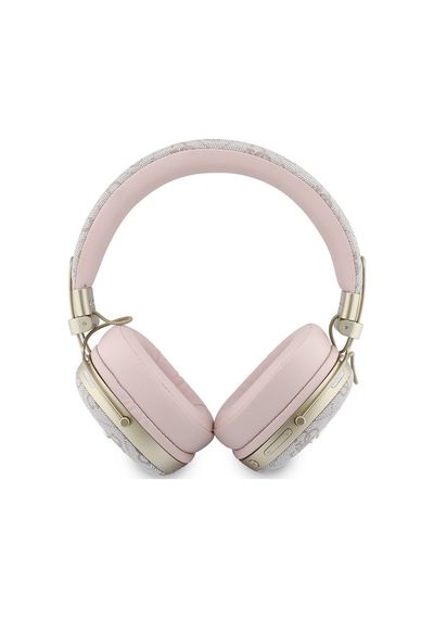 Guess Lisanslı ENC Teknolojili 4G Desen Metal Script Logolu Kulak Üstü Bluetooth 5.4 Kulak Üstü Kulaklık