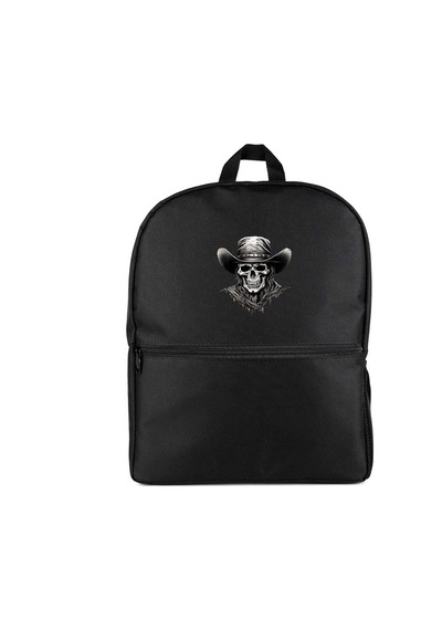 Kovboy Skull Siyah Sırt Çantası