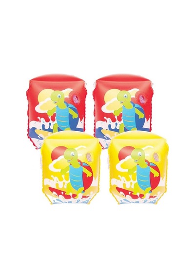 Bestway Turtle Armbands Figürlü Şişme Deniz Kolluk 23 x 15 cm Kırmızı