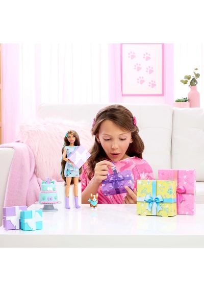 Barbie Parti Paketi Bebek Ve Aksesuarlar, Minik Dostumun Doğum Günü Serisi Parti Yıldızları Seti Ve