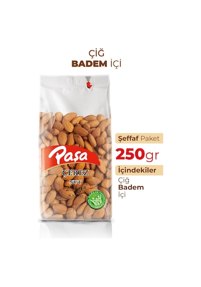 Paşa Kuruyemiş Çiğ Badem İçi 250 G