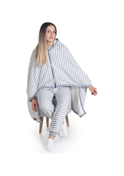 Owli Giyilebilir Battaniye Yetişkin "120 Cm X 150 Cm" Gri