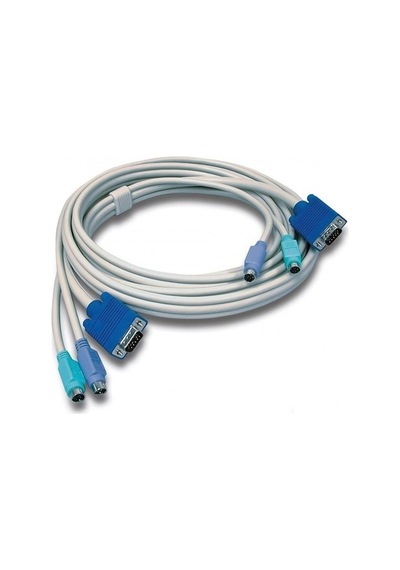 1.5 Metre 2x PS2 + 1x VGA Tüm Soketleri Erkek KVM Switch Kablosu