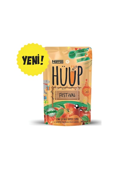 Hüüp Katkısız Karışık Meyve Suyu Elma Şeftali Kayısı X 20 Adet
