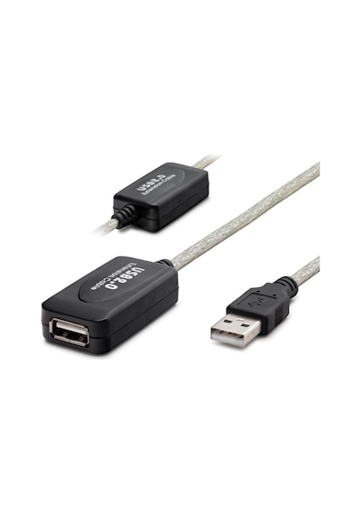 Usb Uzatma Kablosu 20 M - Silver Siyah Hdx7515