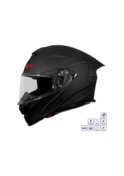 Gp Kompozit Mks008-mb Yarış Spoiler Güneş Vizörlü Şeffaf Full Face Motosiklet Kaskı Çok Renkli