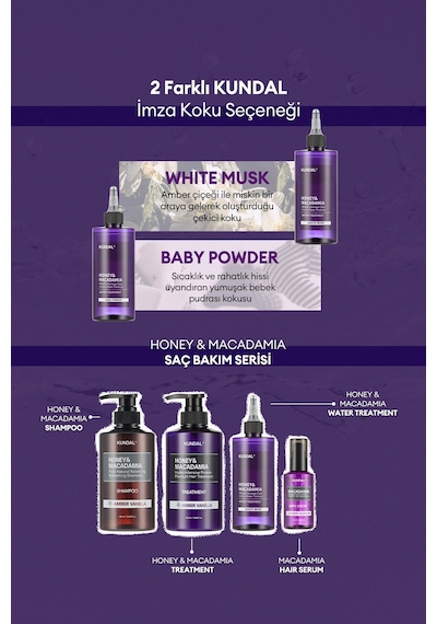 Yoğun Bakım Sağlayan Sıvı Saç Kremi Kundal Miracle Damage Care Water Treatment 300ml White Musk