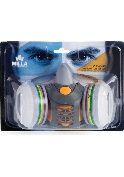 Milla Etna Maske Kiti Yarım Yüz Maskesi Abek1p2 Filitre