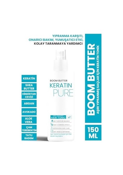 Boom Butter Aşırı Yıpranmış Saçlar İçin Keratin Tonik 150ml 44664247