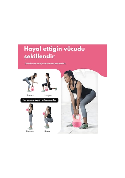 Soft Kettlebell 3kg Evde Spor Aleti Crossfit & Fitness Ağırlık Kaymaz Kaplama