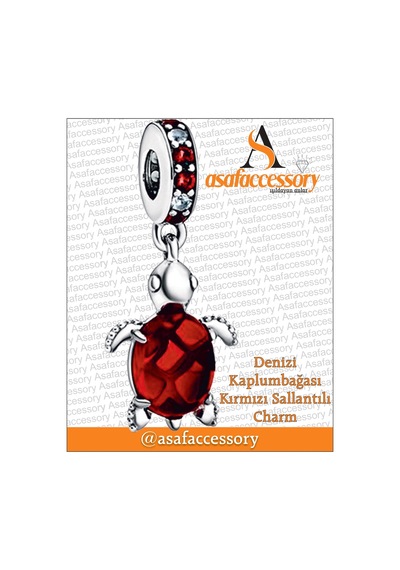 Kırmızı Kaplumbağa Charm Asafaccessory