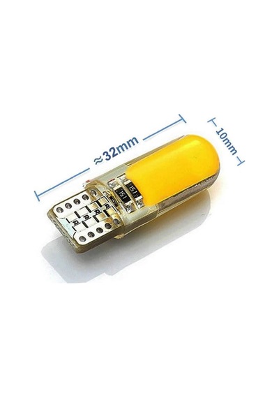 T10 Silikon Sarı Led Dc 12V Araba Aydınlatma Ampul Yan Park Lamba