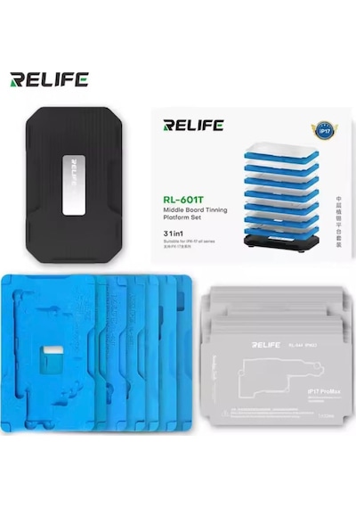 Relife Rl-601t 31'i 1 Arada Orta Katman Kalay Dikme Bga Reballing Platform Seti Apple Uyumlu iPhone X 17 Pro Max