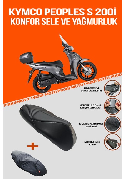 Kymco Peoples S 200i Konfor Sele Ve Yağmurluk Kılıf