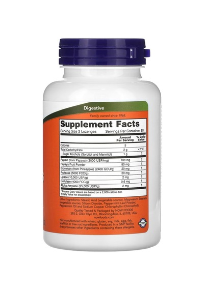 Papaya Enzymes Çiğnenebilir 180 Tablet Chewable