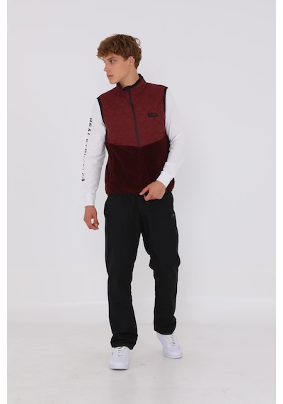 Maraton Regular Erkek Dik Yaka Bordo- Yelek Bordo-