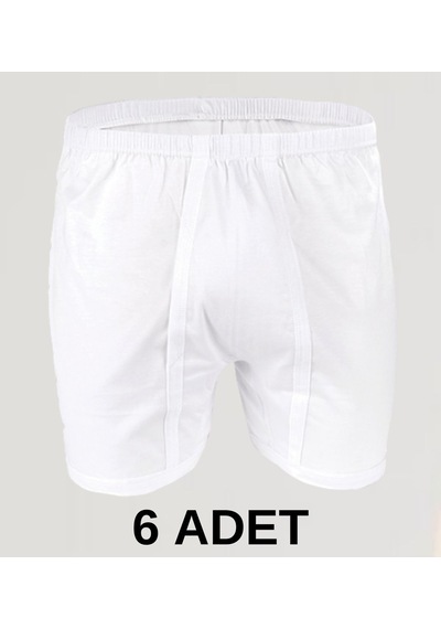 6 Adet Erkek Arjantin Penye Boxer Beyaz 001