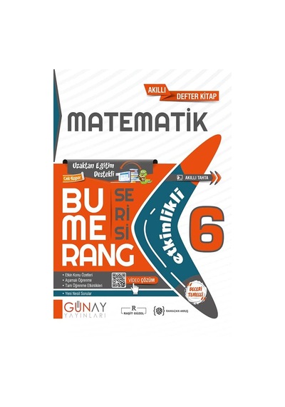 6.Sınıf Bumerang Etkinlikli Matematik Günay Yayınları