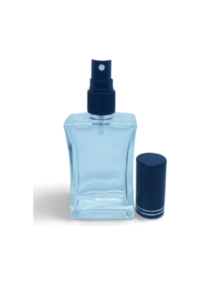 Parfüm Şişesi 30 Ml 3 Adet Siyah Kapak Plastik Valf İçbükey Boş Şişe