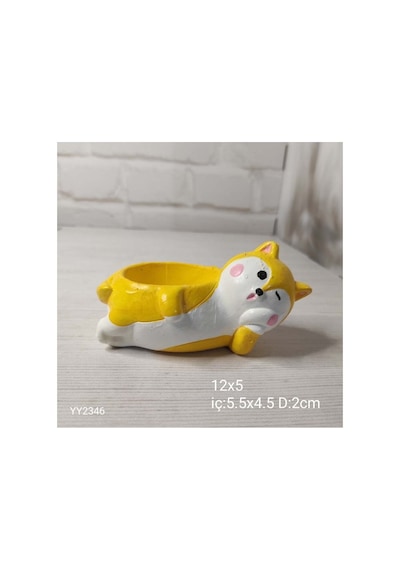 Yy2346 Yan Üstü Yatan Kedi Tilki Saksı Silikon Kalıp