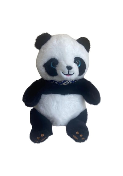 Sevimli Panda 25 Cm Peluş Oyuncak Uyku Arkadaşım Siyah