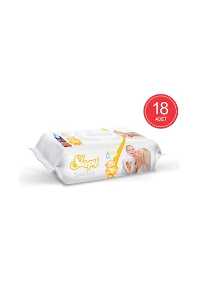 Sleepy Sensitive Hassas Ciltlere Özel Islak Bebek Havlusu 18 X 90'Lı
