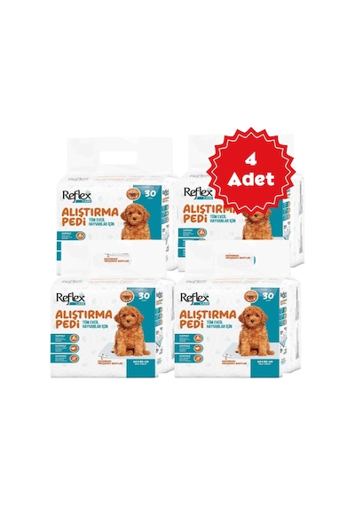 Reflex Care Kaydırmaz Köpek Alıştırma Pedi 60x90cm 30'lu X 4 Adet