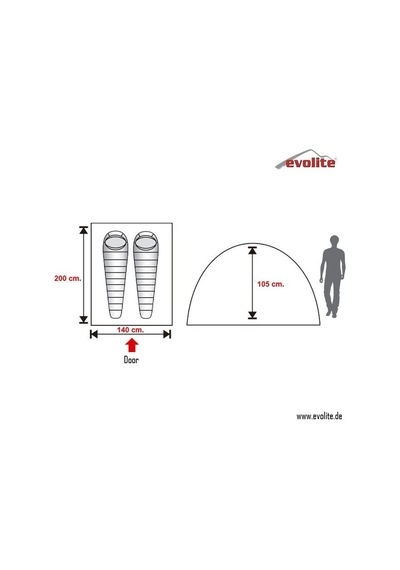 Evolite Trip Mono Dome 2 Kişilik Çadır Renkli