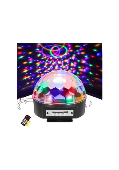 Kumandalı Led Kristal Disko Topu Beyaz