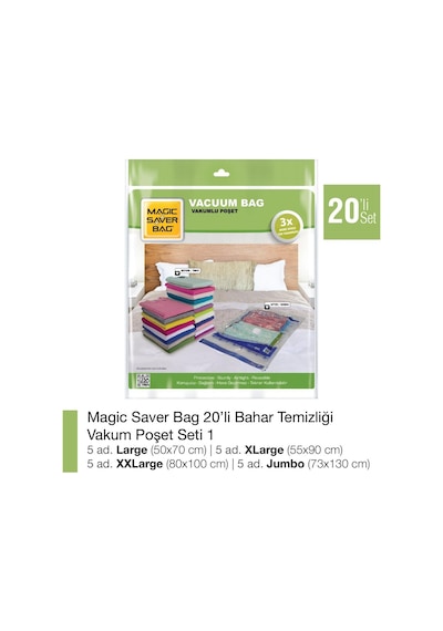 Magic Saver Bag 20'Li  Çeyiz Seti Vakumlu Poşet Seti 1